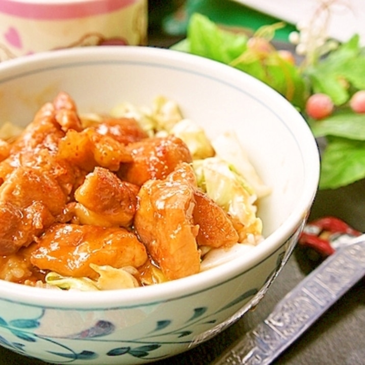 メチャウマたまらん♪ガッツリ食べれる鶏の味噌焼き丼